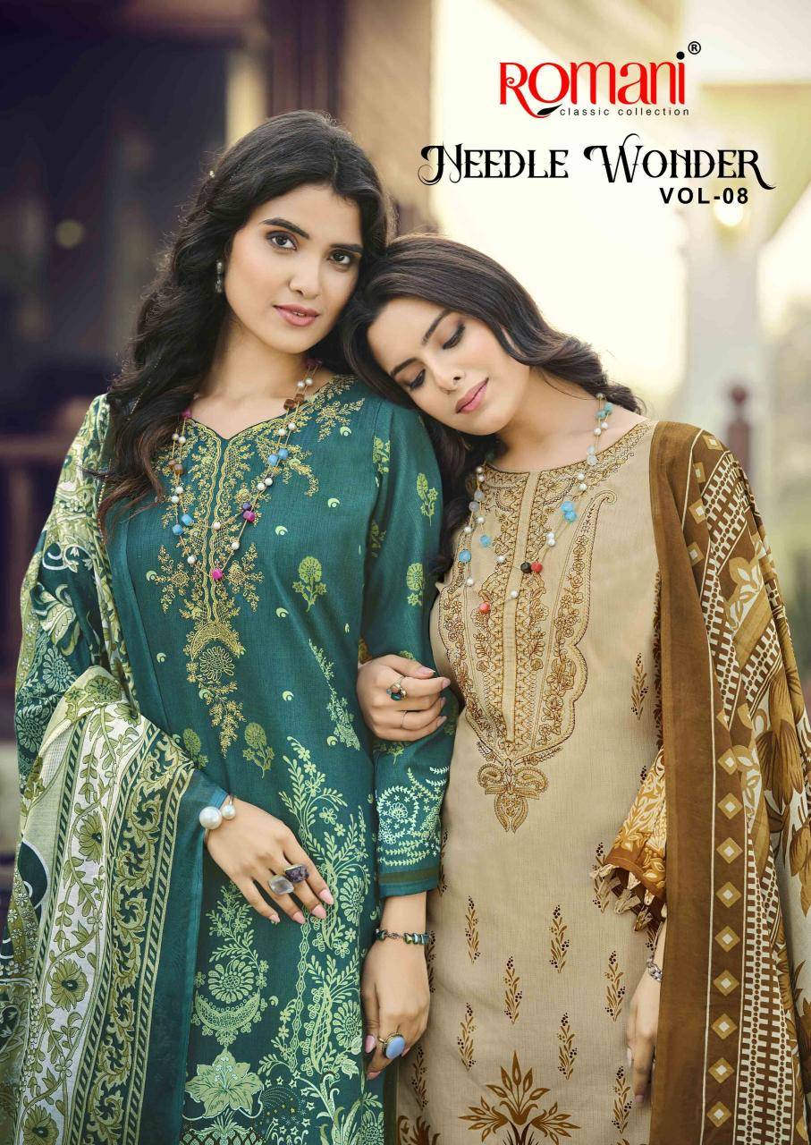 Romani needle wonder vol 8 Dress material suppliers in Kolkata